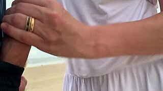 busty milf makes me finish outside