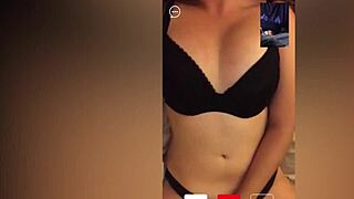 brunette watches stroking on cam