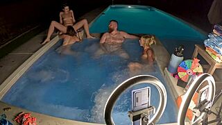 Hot Tub Orgy With Deliah Grace And Scarlett Gushes