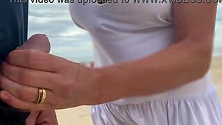 busty milf makes me finish outside