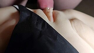 pull aside her panties and fuck deep