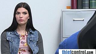 Security guard nails shoplifting brat in back office
