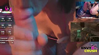 Gamer Girl In Kitty Bikini Drools Over Big Cock