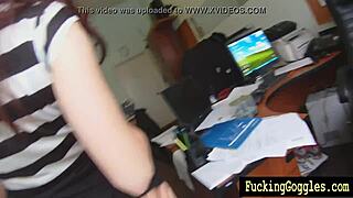 redhead office pov suck at work