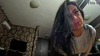 Nympho stepmom wants cum all over her leather outfit