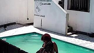 Caught Neighbor Fucking Black Guy By Pool Outside