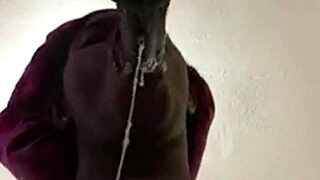Super sloppy blowjob with deep throat action