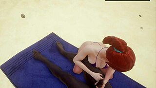 Wild life big ass big tit curvy white milf serenia fucks her first big black dick nero on the beach