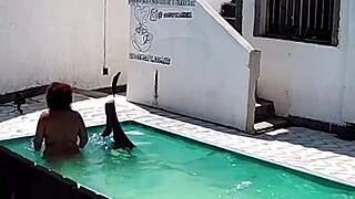 Caught Neighbor Fucking Black Guy By Pool Outside