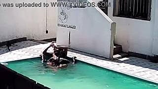 Caught Neighbor Fucking Black Guy By Pool Outside