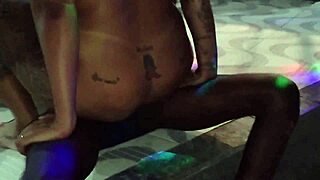 she swallows giant cock and licks balls at swing party