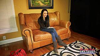 petite inked brunette olyssia solo rimjob dildo fingering greedy swallow