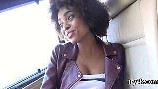 pretty sweetie sucks cock deep in pov then gets her narrow slit rode
