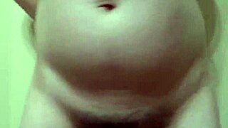 lesbian milf in early pregnancy shows hairy pussy