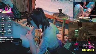 Gamer Girl In Kitty Bikini Drools Over Big Cock