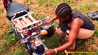 african wife has fun with big dick ex in ghetto