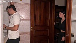 goes to friends house and gets fucked in bathroom