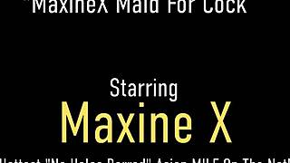 asian cleaning lady maxine x takes boss anal