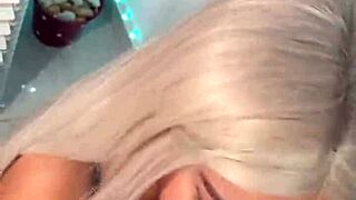 Blonde brazilian witch gives deep halloween blowjob