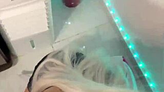 Blonde brazilian witch gives deep halloween blowjob