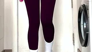 Pissing My Leggings After Gym With Full Bladder