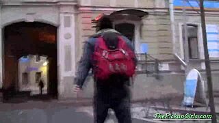 Russian slut picked up and fucked hard