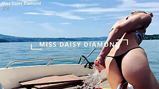 boat wash in sexi thong swimsuit summer is here