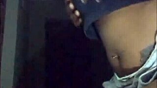 Next door ebony milf in shorts flashes tits and more