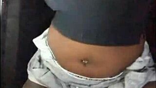 Next door ebony milf in shorts flashes tits and more