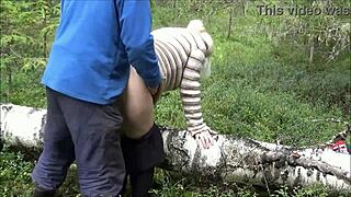 this cunning forester bends her over for wild forest sex
