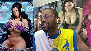 Transgender nico robin plays with breasts and sucks goth cock