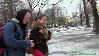 Russian slut picked up and fucked hard