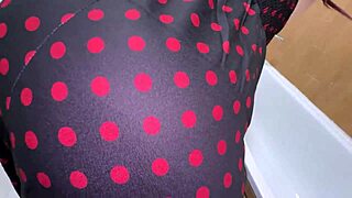mature stepmom with big tits and huge ass got touched in bathroom then fucked in all holes and licked