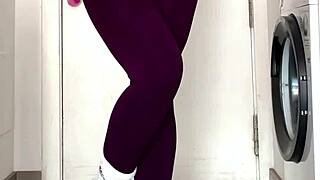 Pissing My Leggings After Gym With Full Bladder