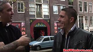 real dutch hooker gets cumshowered by tourist in heels