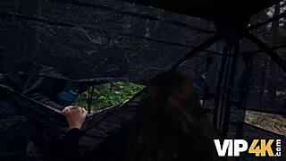 redhead cheats on boyfriend outdoors