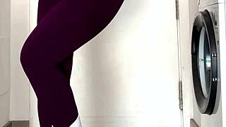 Pissing My Leggings After Gym With Full Bladder