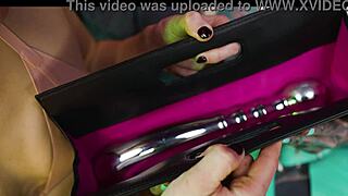 Two Girls In Latex Use Big Metal Toy For Gapes