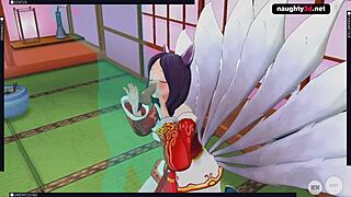Ahri enjoys creampie in league legends hentai
