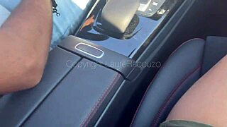 I suck my driver in the car and swallow his cum