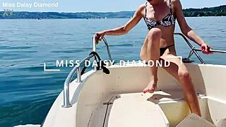 boat wash in sexi thong swimsuit summer is here