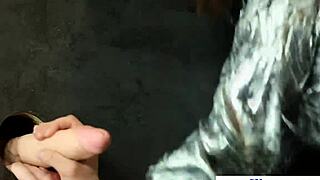 Solo Gloryhole Babe Sucking Strapon While Getting Bukkake