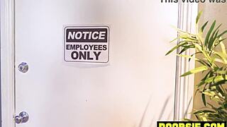 asian milf boss handles interns at work