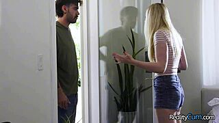 Sexy Horny Blonde Teen Sucks Dick And Swallows It Deep