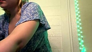 close up fingering and cum on her tits