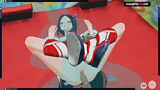 Ahri enjoys creampie in league legends hentai