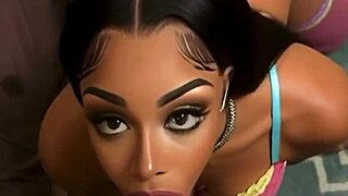 AI GENERATED 18 YEAR OLD EBONY MODEL SUCKING LONG COCK