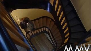 Retro blonde redhead prostitutes blow huge monster cocks in blue film