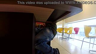 handjob in a public cafe on a first date
