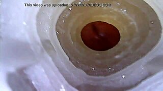 closeup view of fleshlight fucking and cuming